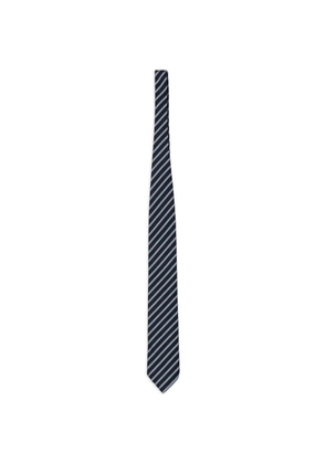Zegna striped silk tie - Blue