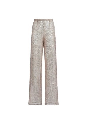 Taller Marmo Marlene sequin-embellished trousers - Neutrals