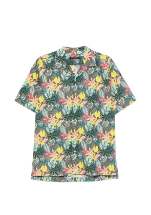 Brian Dales floral-print short-sleeve shirt - Grey