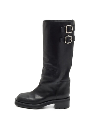 Jimmy Choo Pre-Owned Brooklyn buckled knee-high boots - Black