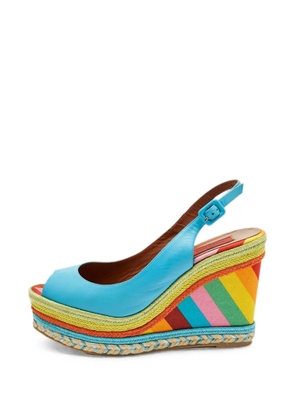 Valentino Garavani Pre-Owned slingback wedge sandals - Blue