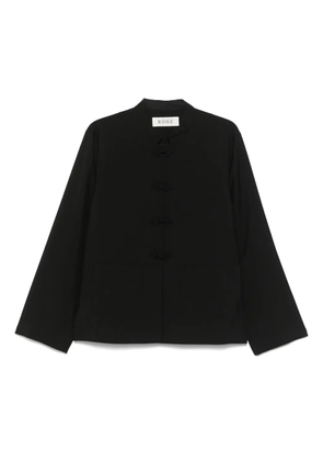 Róhe mandarin-closure jacket - Black