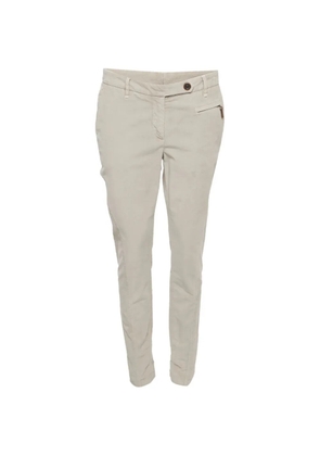 Brunello Cucinelli velvet straight-leg trousers - Neutrals