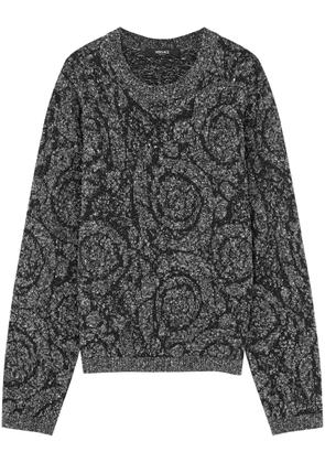 Versace Barocco cable-knit sweater - Black