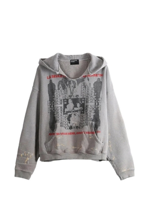 Enfants Riches Déprimés Photo D’Elisabeth graphic-print distressed hoodie - Grey