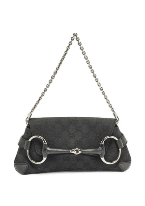 Gucci Pre-Owned Horsebit GG clutch bag - Black