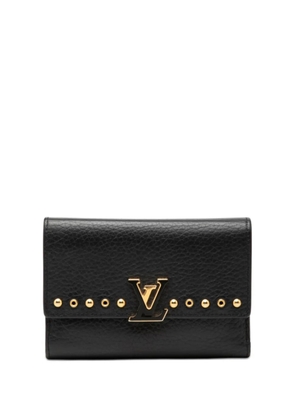Louis Vuitton Pre-Owned 2017 Studded Taurillon Capucines Compact Wallet small wallets - Black