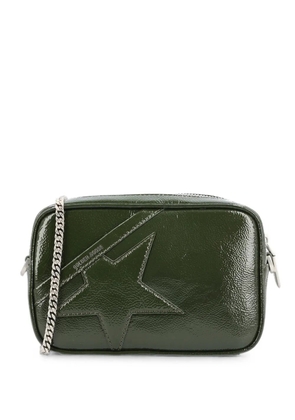 Golden Goose Star-patch patent shoulder bag - Green