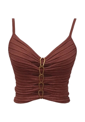 Dion Lee 2021 Central Chain cami top - Brown