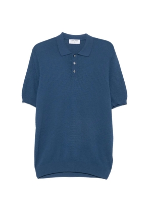 Gran Sasso textured-knit polo shirt - Blue