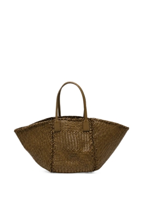 DRAGON DIFFUSION Teresa woven tote bag - Green