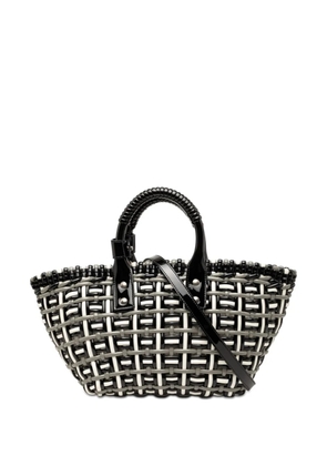 Balenciaga Pre-Owned 2022 Faux Leather Bistro Basket Bag XS satchel - Grey