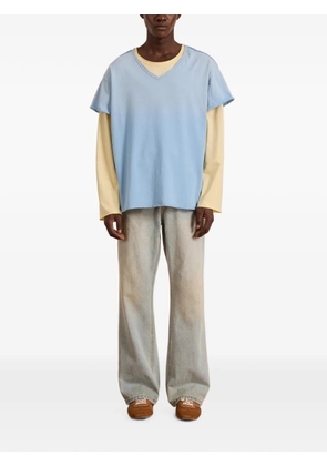 FOUND distressed sunfade-wash T-shirt - Blue