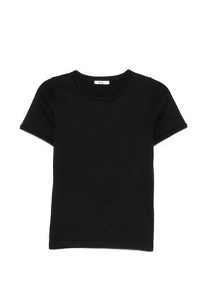 Rhea crew-neck knitted T-shirt - Black