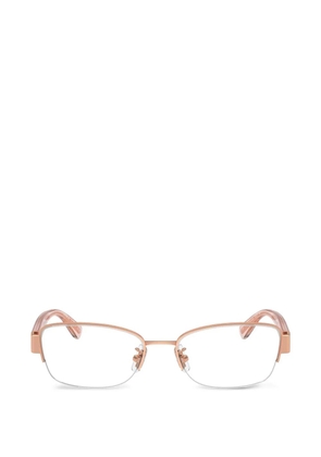 Coach Signature-logo rectangle-frame glasses - Pink
