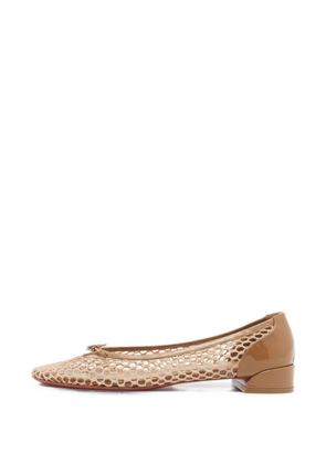 Christian Louboutin Pre-Owned Sweetie mesh ballet flats - Brown