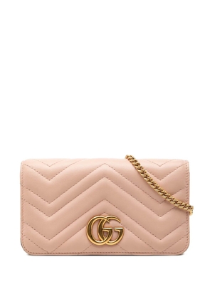Gucci Pre-Owned 2000-2015 Mini GG Marmont Matelasse Calfskin Wallet On Chain crossbody bag - Pink