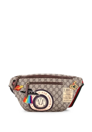 Gucci Pre-Owned Courrier Zip GG Coated Canvas with Applique belt bag - Brown