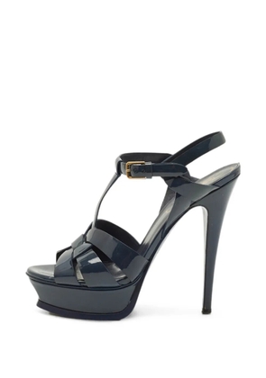 Saint Laurent Pre-Owned Tribute leather platform sandals - Blue