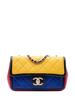 CHANEL Pre-Owned 2013-2014 Mini Tricolor Lambskin Graphic Flap shoulder bag - Multicolour