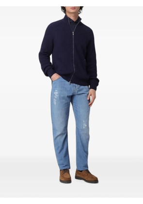 Brunello Cucinelli distressed straight-leg jeans - Blue