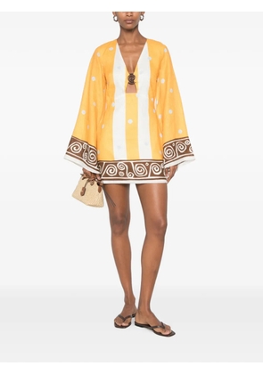Cala de la Cruz Tessa striped mini dress - Yellow