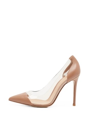 Gianvito Rossi Plexi leather pumps - White