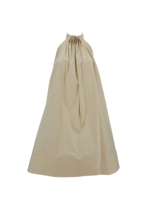 M.S.M. draped halter-neck maxi dress - Neutrals