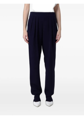 Giorgio Armani pleated silk trousers - Blue
