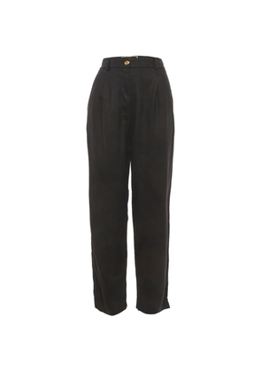 Elisabetta Franchi pleated gabardine trousers - Black