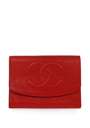CHANEL Pre-Owned 1997-1999 Caviar-leather trifold wallet - Red