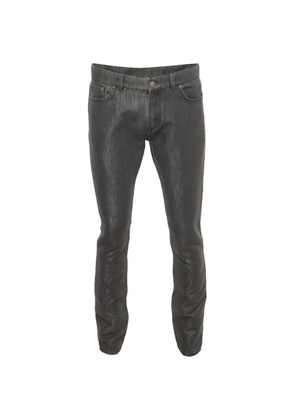 Louis Vuitton Pre-Owned waxed-effect slim-fit jeans - Grey