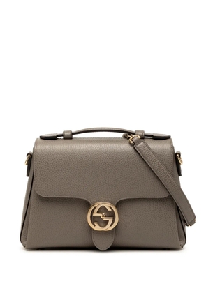 Gucci Pre-Owned 2000-2015 Small Dollar Calf Interlocking G satchel - Brown