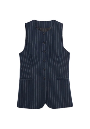ARMEDANGELS striped sleeveless buttoned waistcoat - Blue