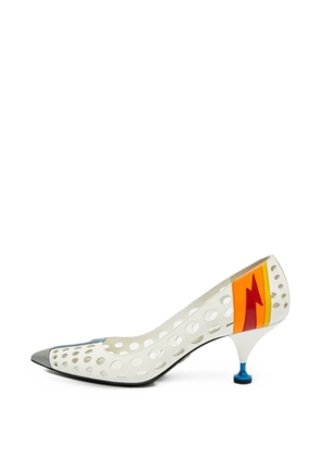 Prada Pre-Owned laser-cut pointed-toe pumps - White