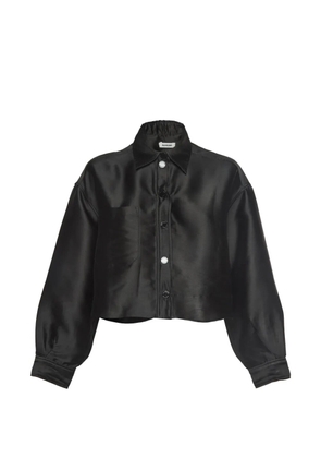 SANDRO cropped oversized shirt - Black
