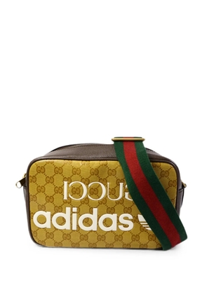 Gucci Pre-Owned x Adidas GG-pattern shoulder bag - Yellow