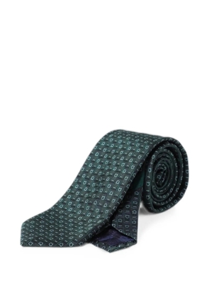 Ferragamo Gancini jacquard tie - Green