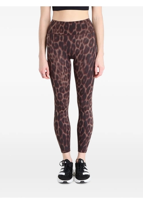 adidas Optimé Power leopard-print leggings - Brown