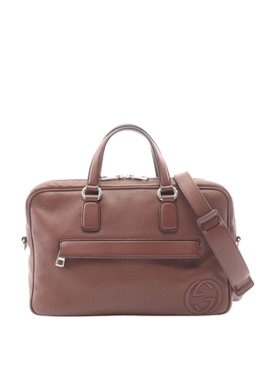 Gucci Pre-Owned 2000-2015 Leather Soho Briefcase business bag - Brown