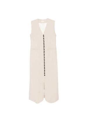 By Malene Birger Asadin button-up sleeveless midi dress - Neutrals