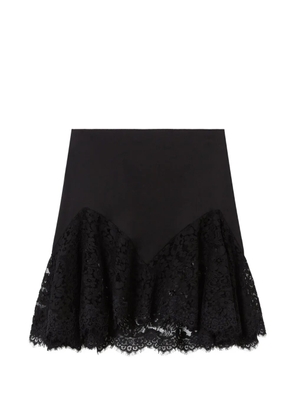 Stella McCartney lace-trim flared mini skirt - Black