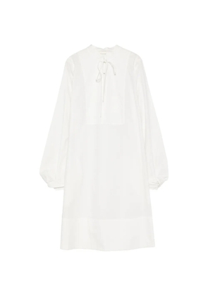 By Malene Birger tie-neck puff-sleeve mini dress - White