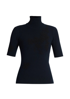 ERDEM jacquard short sleeve sweater - Blue