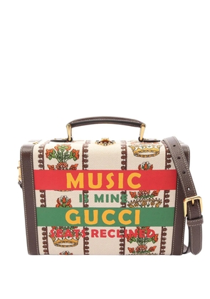 Gucci Pre-Owned 2000-2015 100 Centennial Canvas Music Is Mine Beauty Case vanity bag - Neutrals