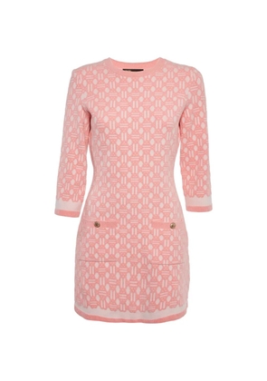 Maje Roadina jacquard knit mini dress - Pink