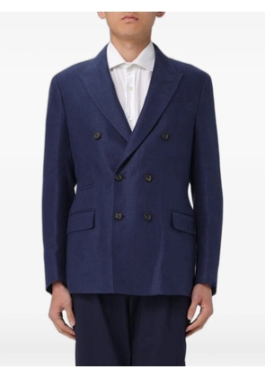 Eleventy double-breasted peak-lapel blazer - Blue