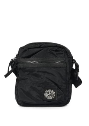 Stone Island logo-patch cross body bag - Black