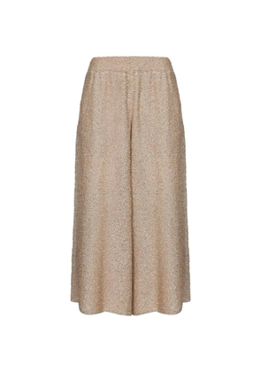 Brunello Cucinelli sequin-embroidered wide-leg trousers - Neutrals