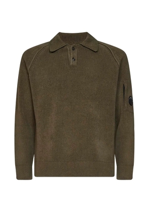 C.P. Company Lens-detail ribbed-knit sweater - Green